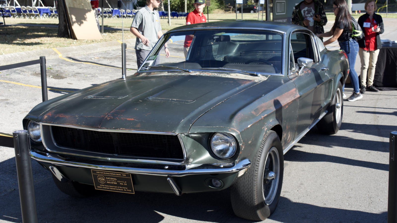 The Original 1968 Ford Mustang 390 Driven by Steve McQueen in the Movie Bullitt Displayed at Lincoln Tech's Nashville Campus