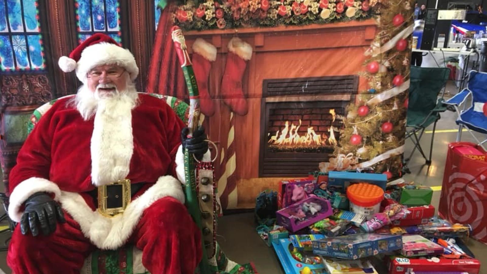 Santa Claus spreads cheer to all at the annual Toys for Tots campaign