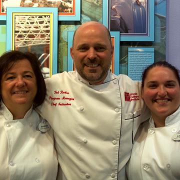 Head Chef Redos Alongside Culinary Students Sharon and Catie