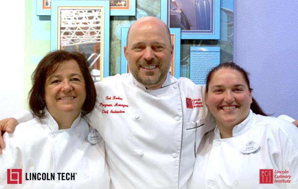 Left to Right: Sharon Palmer, LCI Shelton Student and Disney Extern; Chef Ted Redos LCI Shelton Culinary Program Manager; Caitlyn Cervero, LCI Shelton Student and Disney Extern