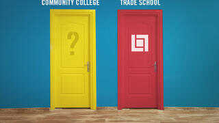 社区学院与贸易学院的4个关键区别。